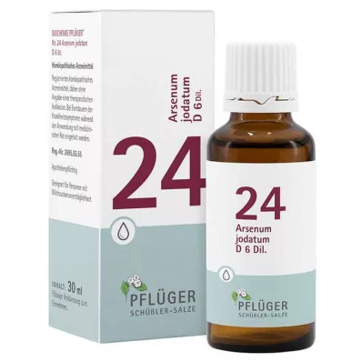 Biochémia Pflueger 24 Arsenum jodatum D 6 kvapiek, 30 ml