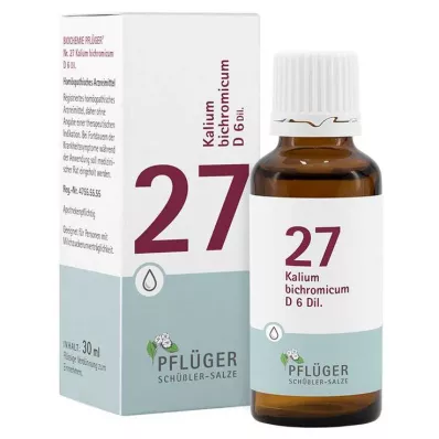 Biochémia Pflueger 27 Kalium bichromicum D 6 kvapiek, 30 ml