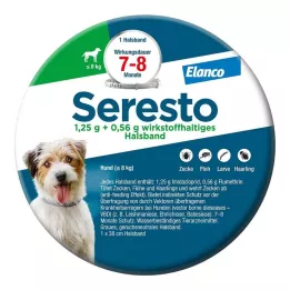 SERESTO 1,25g + 0,56g obojok pre psy do 8kg, 1 ks