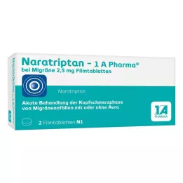 NARATRIPTAN-1A Pharma na migrénu 2,5 mg filmom obalené tablety, 2 ks