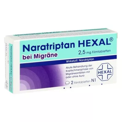 NARATRIPTAN HEXAL na migrénu 2,5 mg filmom obalené tablety, 2 ks