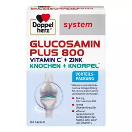 DOPPELHERZ Glukosamín Plus 800 systémových kapsúl, 120 kapsúl