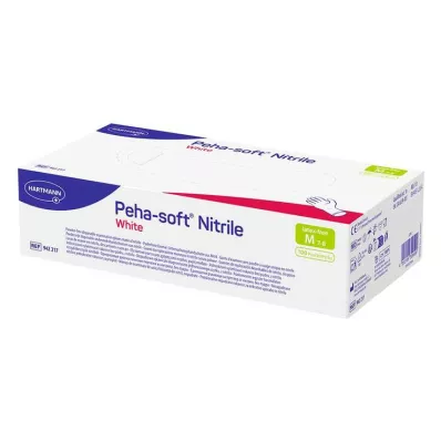 Peha Soft nitrilové biele vyšetrovacie rukavice bezpudrové nesterilné M, 100 kusov Peha Soft nitrilové biele vyšetrovacie rukavice bezpudrové nesterilné M, 100 kusov