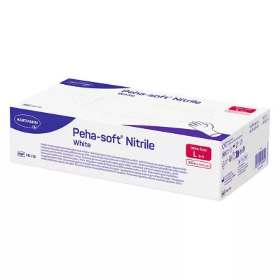 Peha Soft nitrilové biele vyšetrovacie rukavice, bezpudrové, nesterilné L, 100 kusov Peha Soft nitrilové biele vyšetrovacie rukavice, bezpudrové, nesterilné L, 100 kusov