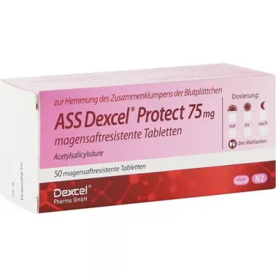 ASS Dexcel Protect 75 mg entericky obalené tablety, 50 ks