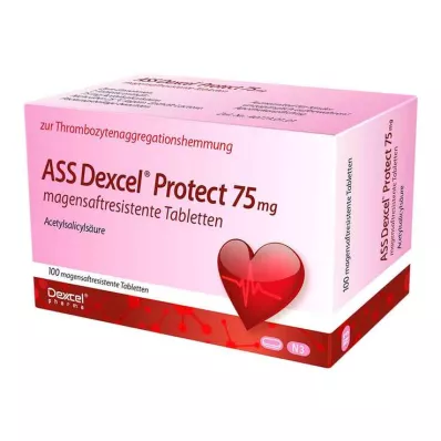 ASS Dexcel Protect 75 mg gastrorezistentné tablety, 100 ks ASS Dexcel Protect 75 mg gastrorezistentné tablety, 100 ks