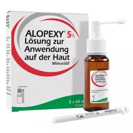 ALOPEXY 5% roztok na aplikáciu na kožu, 3X60 ml