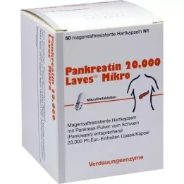 PANKREATIN 20.000 Laves Mikro žalúdočné šťavy tvrdé kapsuly, 50 ks
