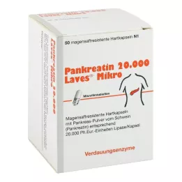 PANKREATIN 20.000 Laves Mikro žalúdočné šťavy tvrdé kapsuly, 50 ks