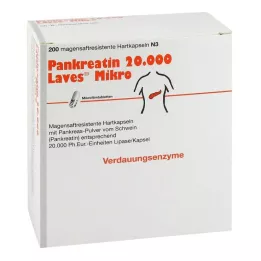 PANKREATIN 20.000 žalúdočných kapsúl Laves Mikro, 200 ks