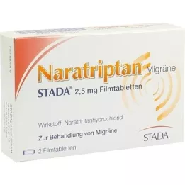 NARATRIPTAN Migréna STADA 2,5 mg filmom obalené tablety, 2 ks