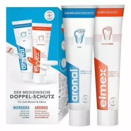 ARONAL/ELMEX Zubná pasta s dvojitou ochranou, 2x75 ml