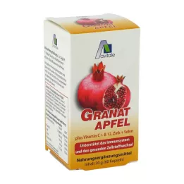 GRANATAPFEL 500 mg plus Vit.C+B12+Zinok+Selén Kapsule, 60 kapsúl