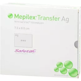 MEPILEX Transfer Ag penový obväz 7,5x8,5 cm sterilný, 10 ks