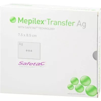 MEPILEX Transfer Ag penový obväz 7,5x8,5 cm sterilný, 10 ks MEPILEX Transfer Ag penový obväz 7,5x8,5 cm sterilný, 10 ks