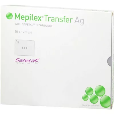 MEPILEX Transfer Ag penový obväz 10x12,5 cm sterilný, 5 ks MEPILEX Transfer Ag penový obväz 10x12,5 cm sterilný, 5 ks