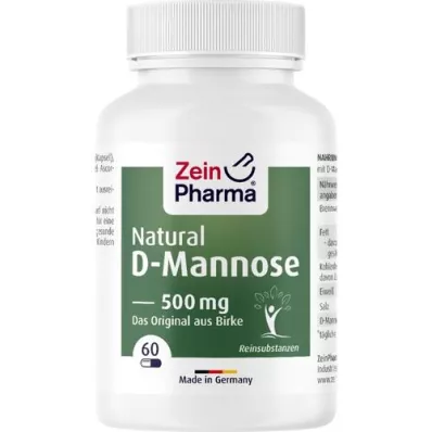 NATURAL D-Mannose 500 mg Capsules, 60 kapsúl