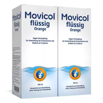 MOVICOL tekutý pomaranč, 2X500 ml