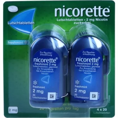 NICORETTE čerstvé mätové pastilky 2 mg lisované, 80 ks