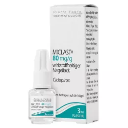 Miclast 80 mg/g aktívny lak na nechty, 3 ml