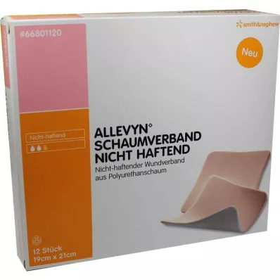 Penový obväz Allevyn 19x21 cm nelepivý, 12 ks
