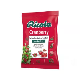 Brusnicové cukríky Ricola bez cukru, 75 g