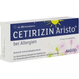 CETIRIZIN Aristo na alergie 10 mg filmom obalené tablety, 20 ks