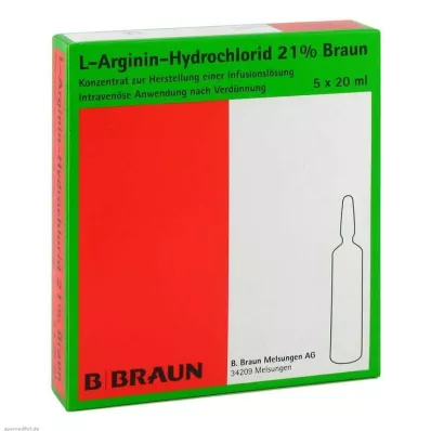 L-arginín hydrochlorid 21% elektronický koncentrát infúzny roztok, 5x20 ml