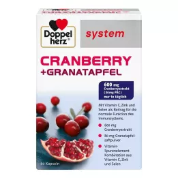 DOPPELHERZ Cranberry+Pomegranate system capsules, 60 kapsúl