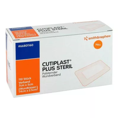 CUTIPLAST Plus sterilný obväz 5x7 cm, 110 ks