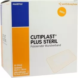 CUTIPLAST Plus sterilný obväz 7,8x10 cm, 55 ks