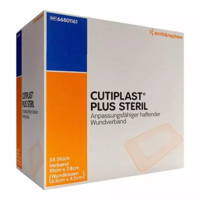 Cutiplast Plus sterilný obväz 7,8x10 cm, 55 kusov Cutiplast Plus sterilný obväz 7,8x10 cm, 55 kusov