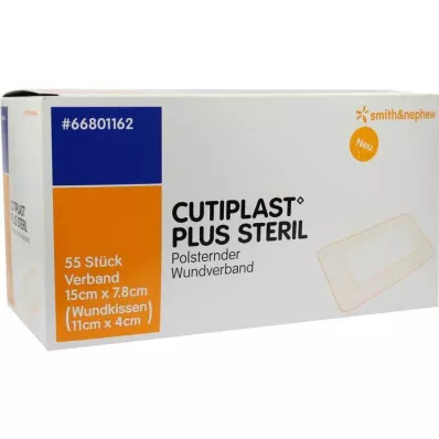 Cutiplast Plus sterilný obväz 7,8x15 cm, 55 ks Cutiplast Plus sterilný obväz 7,8x15 cm, 55 ks