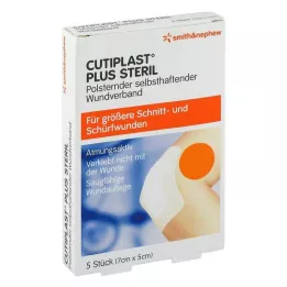 CUTIPLAST Plus sterilný obväz 5x7 cm, 5 ks