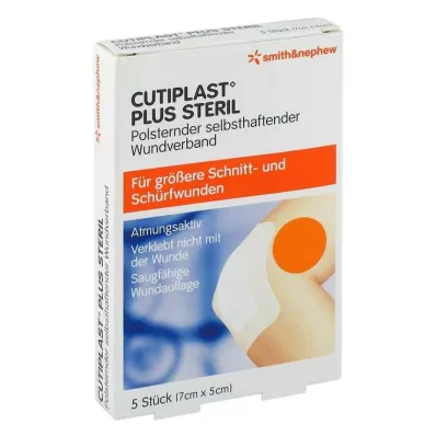 Cutiplast Plus sterilný obväz 5x7 cm, 5 ks