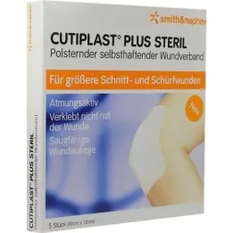 CUTIPLAST Plus sterilný obväz 7,8x10 cm, 5 ks