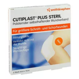 CUTIPLAST Plus sterilný obväz 7,8x10 cm, 5 ks