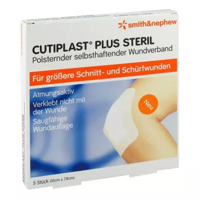 Cutiplast Plus sterilný obväz 7,8x10 cm, 5 ks Cutiplast Plus sterilný obväz 7,8x10 cm, 5 ks