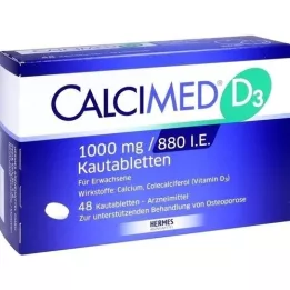 CALCIMED D3 1000 mg/880 I.U. žuvacie tablety, 48 kapsúl