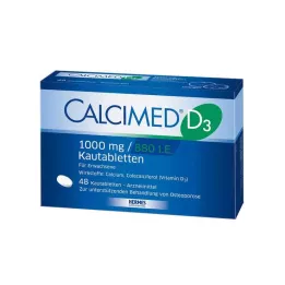 CALCIMED D3 1000 mg/880 I.U. žuvacie tablety, 48 kapsúl