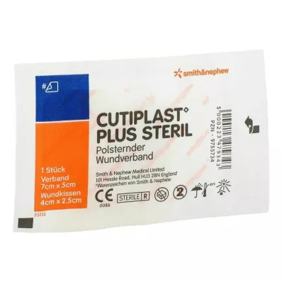 Cutiplast Plus sterilný obväz 5x7 cm, 1 kus Cutiplast Plus sterilný obväz 5x7 cm, 1 kus