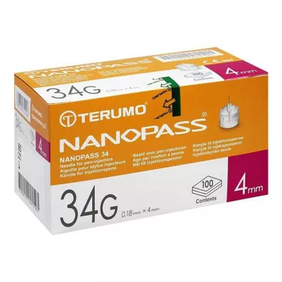 Terumo Nanopass 34 Pen kanyla 34G 0,18x4mm, 100 kusov