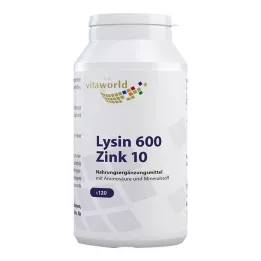 LYSIN 600 mg plus zinok 10 mg kapsuly, 120 kapsúl