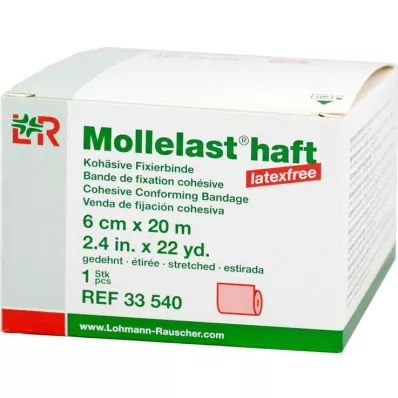Mollelast lepidlo bez latexu 6cmx20m natiahnuté červené, 1 kus Mollelast lepidlo bez latexu 6cmx20m natiahnuté červené, 1 kus