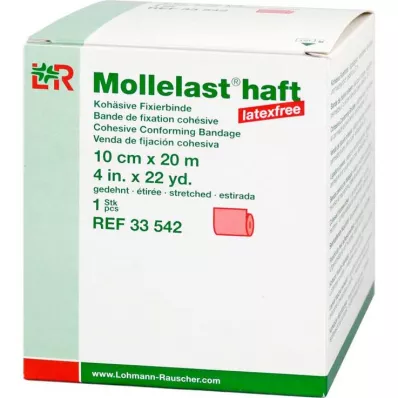 Mollelast lepidlo bez latexu 10cmx20m natiahnuté červené, 1 kus Mollelast lepidlo bez latexu 10cmx20m natiahnuté červené, 1 kus