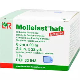 MOLLELAST samolepiace obväzy bez latexu 6 cmx20 m modré, 1 ks