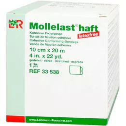 MOLLELAST samolepiace obväzy bez latexu 10 cmx20 m biele, 1 ks