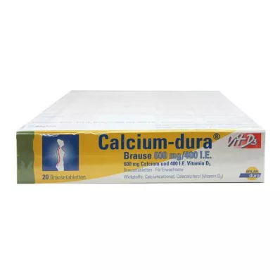 Calcium Dura Vit D3 šumivý 600 mg / 400 I.U., 120 ks