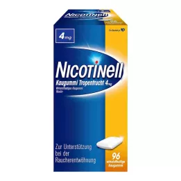 NICOTINELL Žuvačky tropické ovocie 4 mg, 96 ks