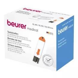BEURER GL44/GL50 Testovacie prúžky na glukózu v krvi, 100 ks